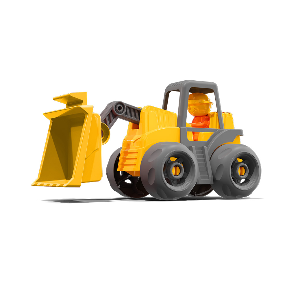 Open tracks trator carregadeira play&drive roda livre amarelo