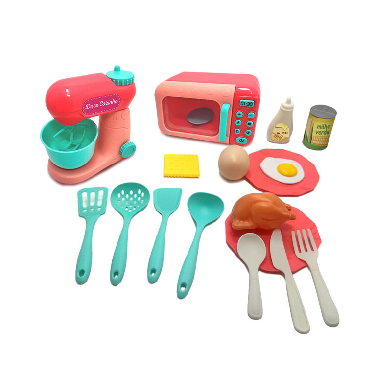 Doce cozinha plus microondas e batedeira play&imagine faz de conta