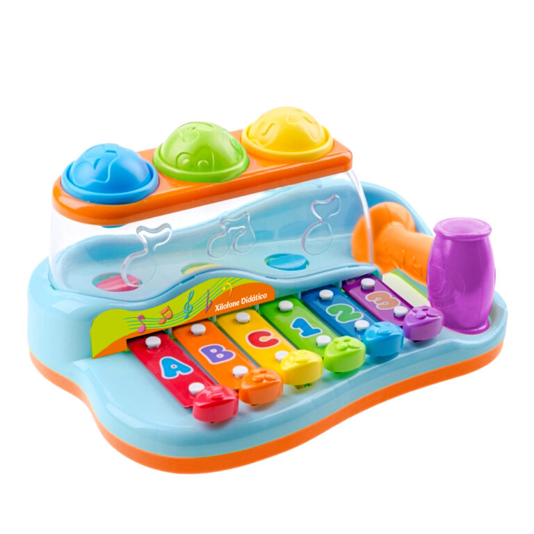 Xilofone Didático colorido +12 meses