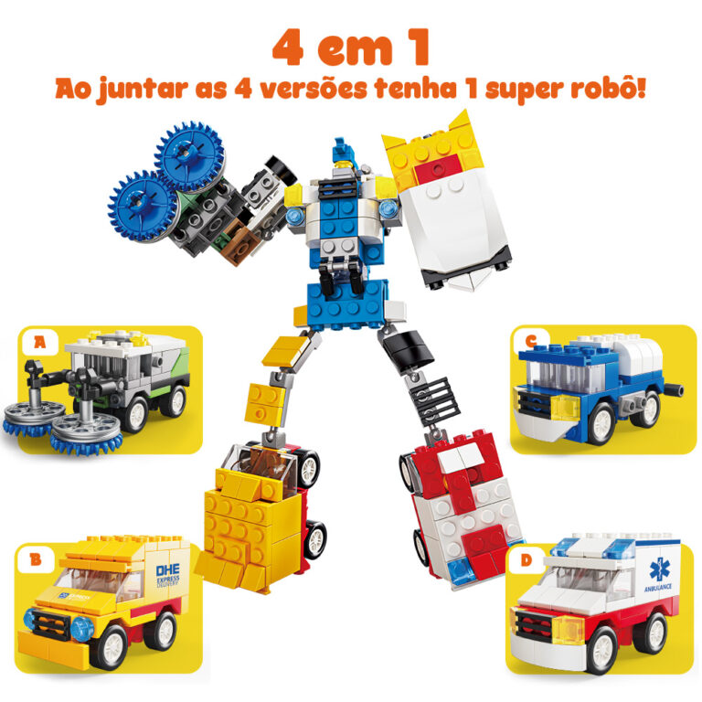 Display Robô-Blocks Serviço blocos de montar