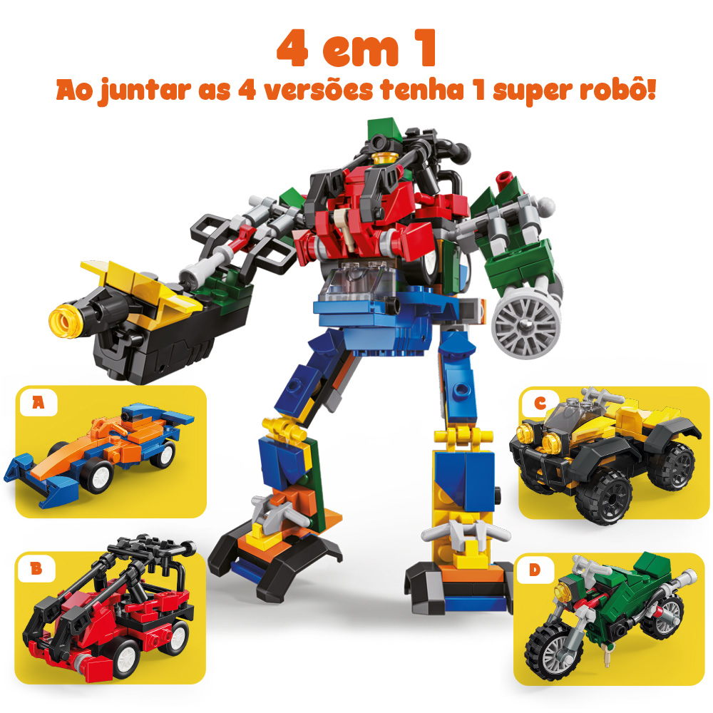 Display Robô-Blocks Corrida blocos de montar