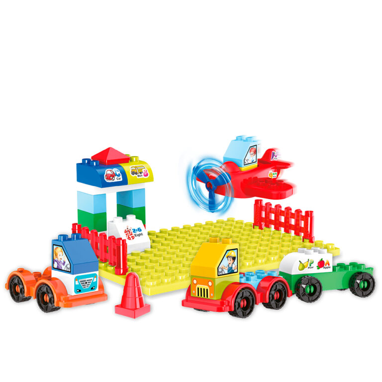 Tópi Blocos de Montar 39 Peças com Base colorido