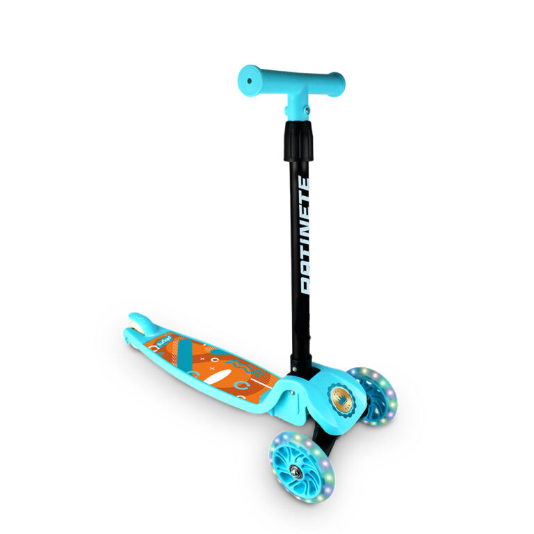 Patinete azul decorado play&ride montaria