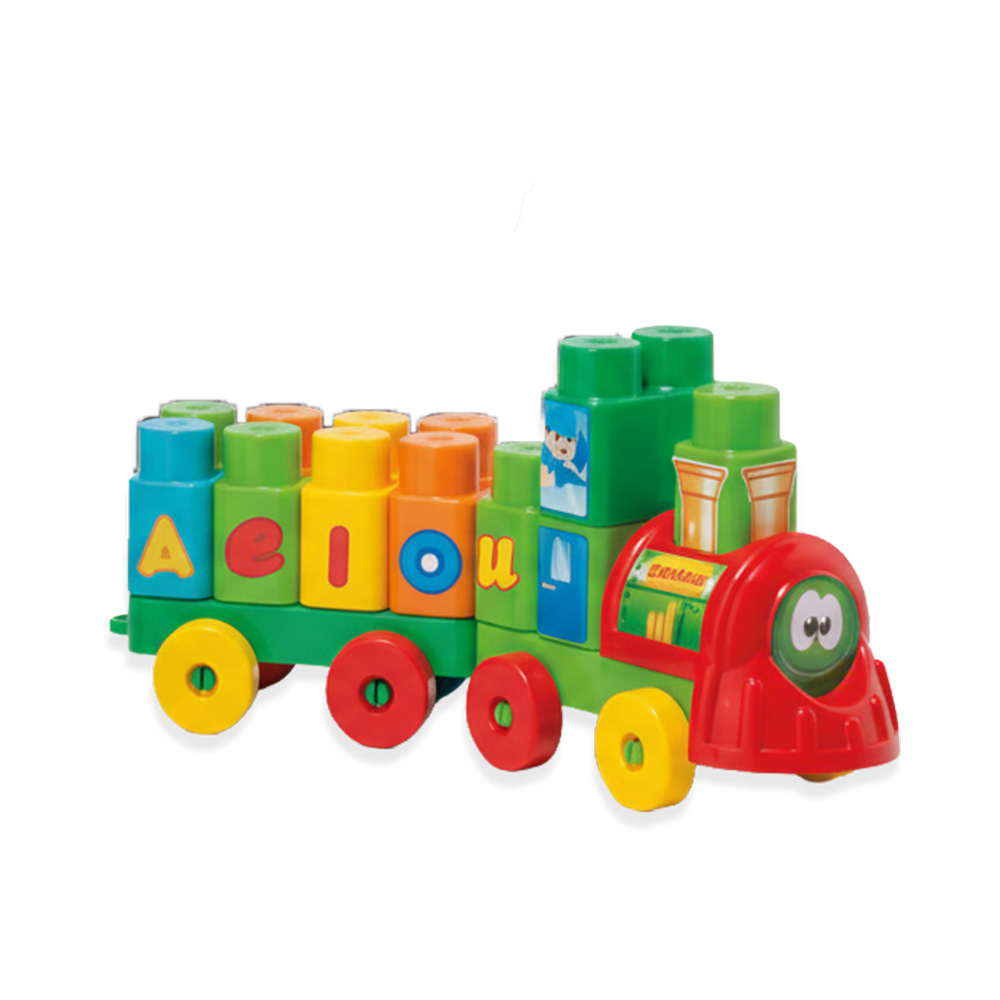 Trenzinho didático 28 peças play&molto blocos