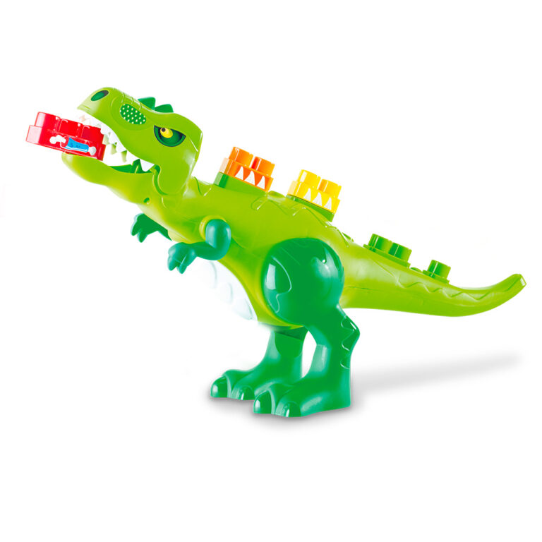 dino jurássico play&molto blocos de montar verde