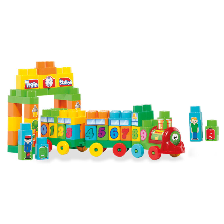 Trenzinho didático 70 peças play&molto blocos