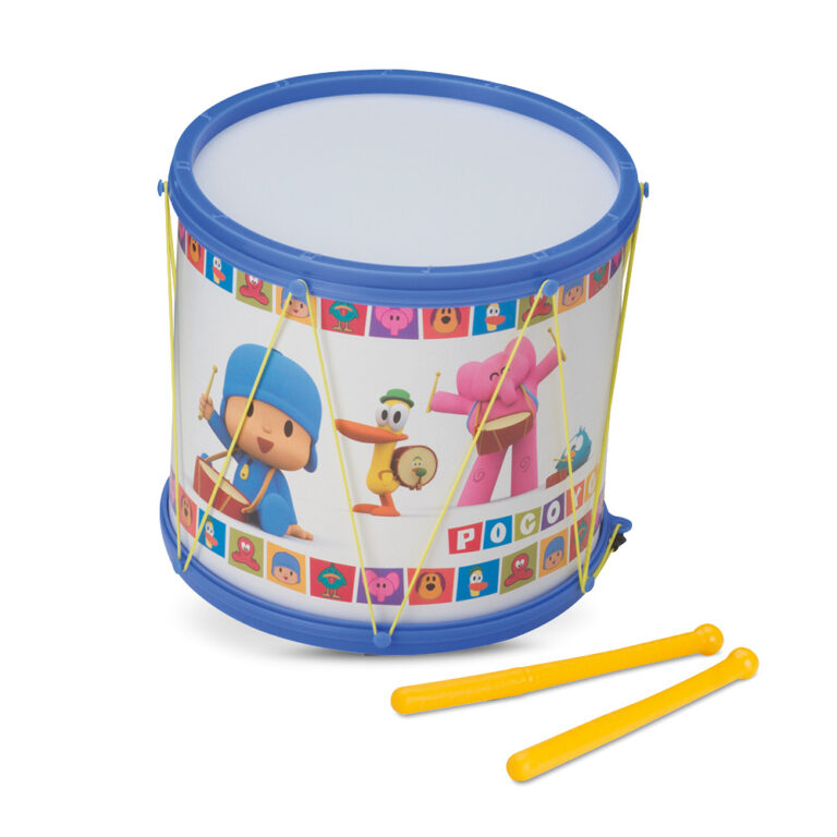 Tambor Pocoyo play&collect instrumento musical infantil azul