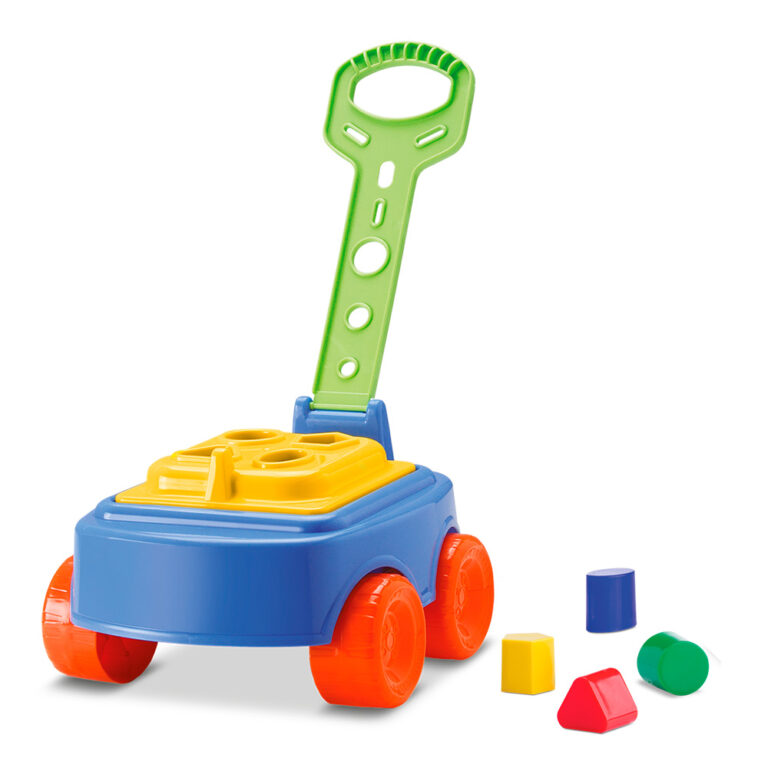 Mipuxa Azul carrinho didático com formas geométricas