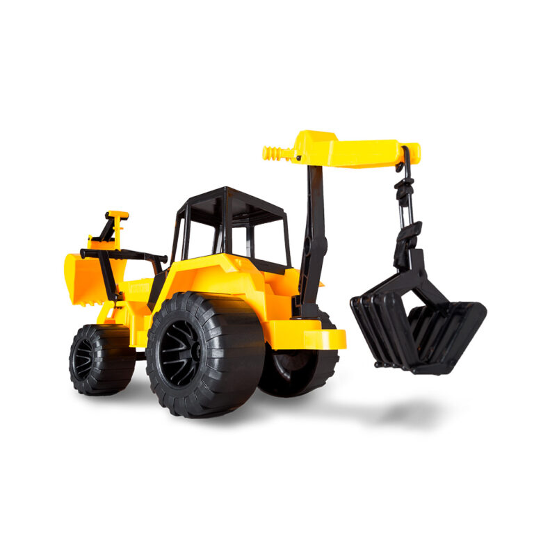 Combo Agro Trator infantil amarelo roda livre