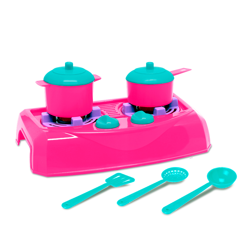 Doce Cozinha Fogãozinho kit infantil rosa
