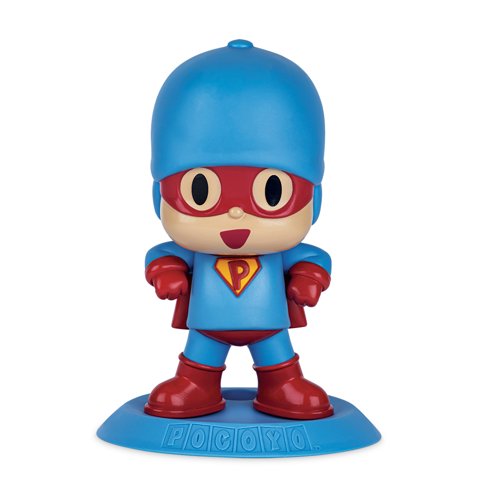 boneco de vinil Pocoyo Super Herói temático infantil