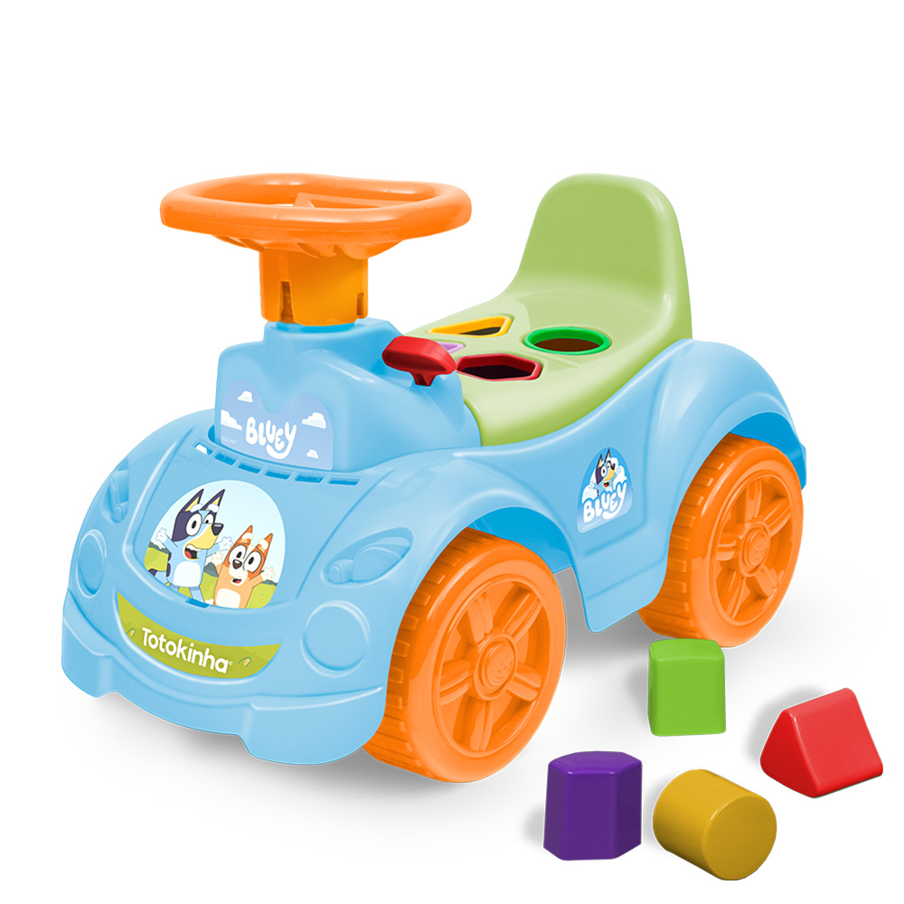 totokinha Bluey carrinho infantil primeiros passos