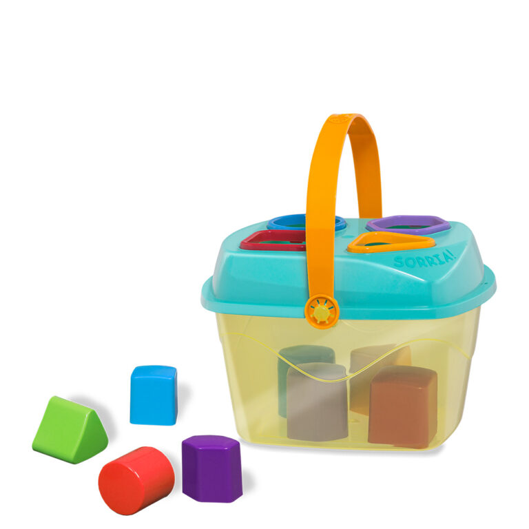 Tópi Cestinha Didática com formas geométricas coloridas