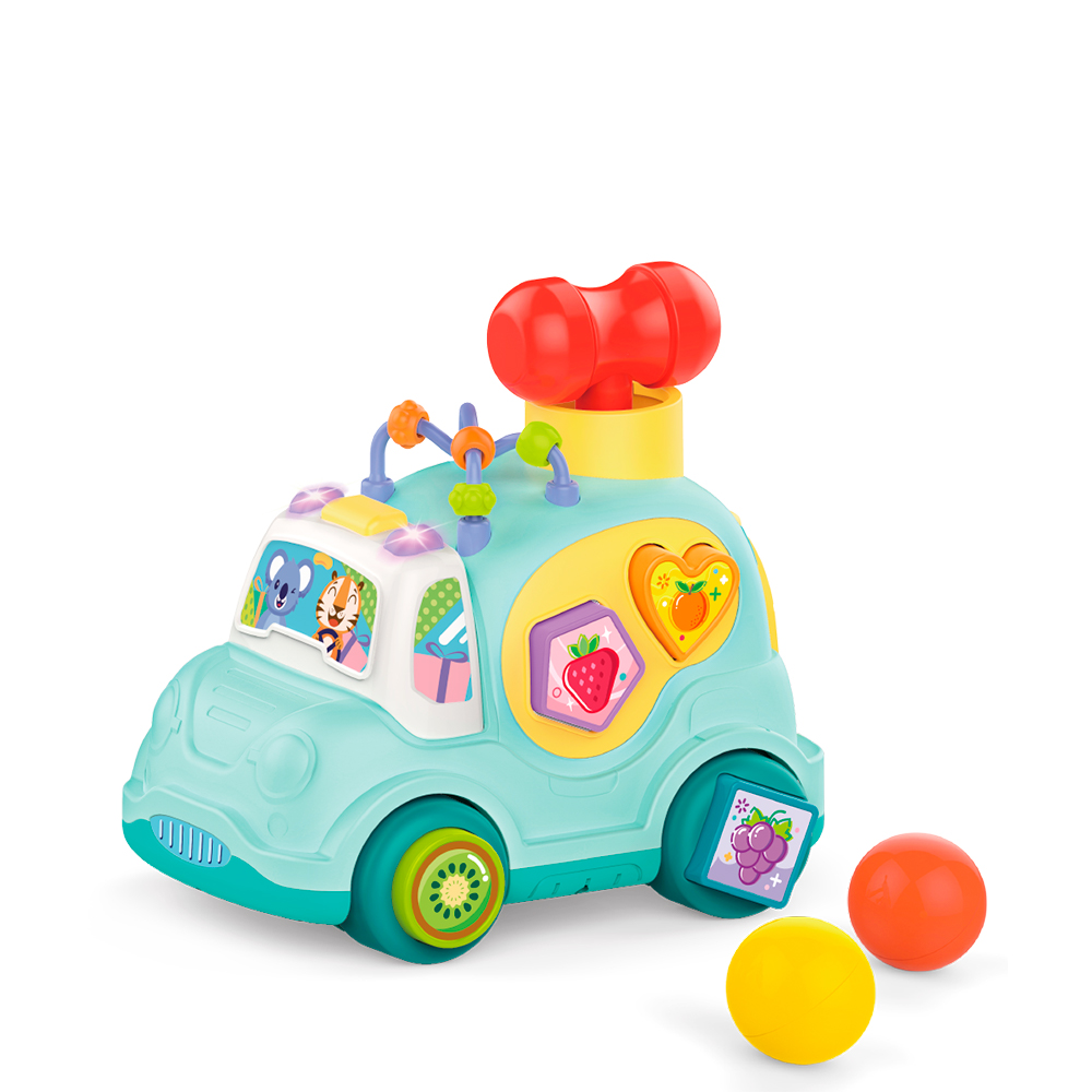 Carrinho Educativo Azul com formas geométricas +18 meses