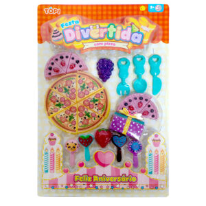 Tópi Festa Divertida com Pizza kit faz de conta