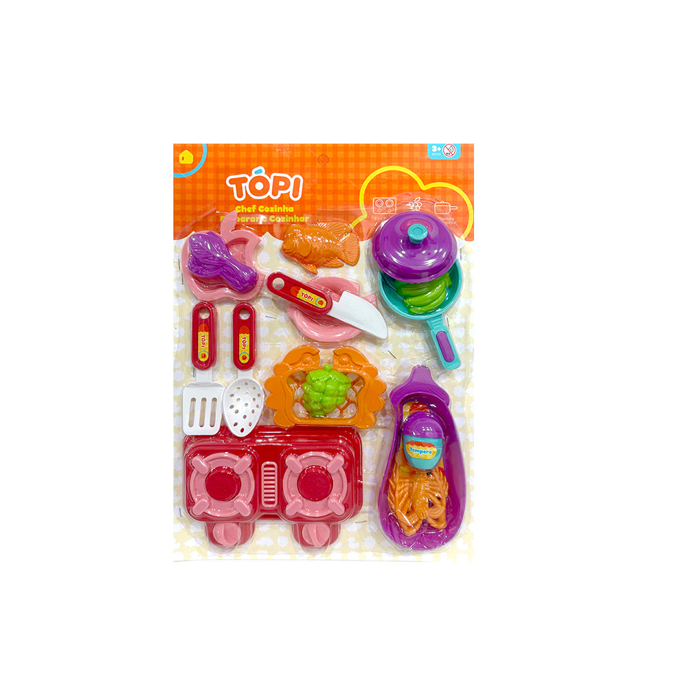 Tópi Chef Cozinha Preparar e Cozinhar kit infantil