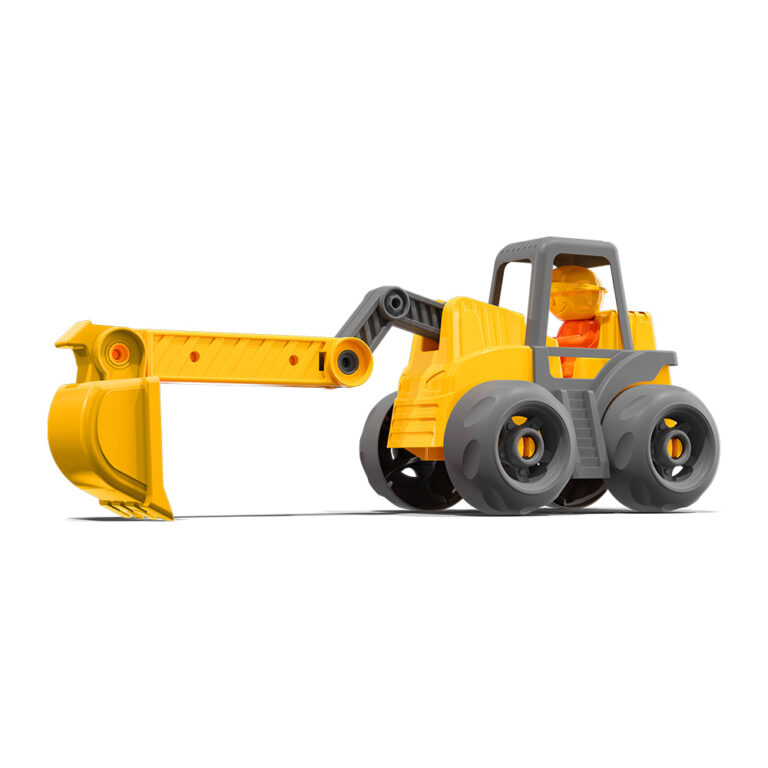 Open tracks trator escavadeira play&drive roda livre amarelo